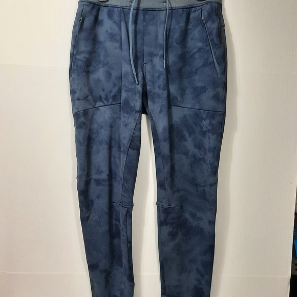 Lululemon Textured Tech Joggers Pants Sz S Men's Diamond Dye Iron Blue True Navy - Picture 1 of 16